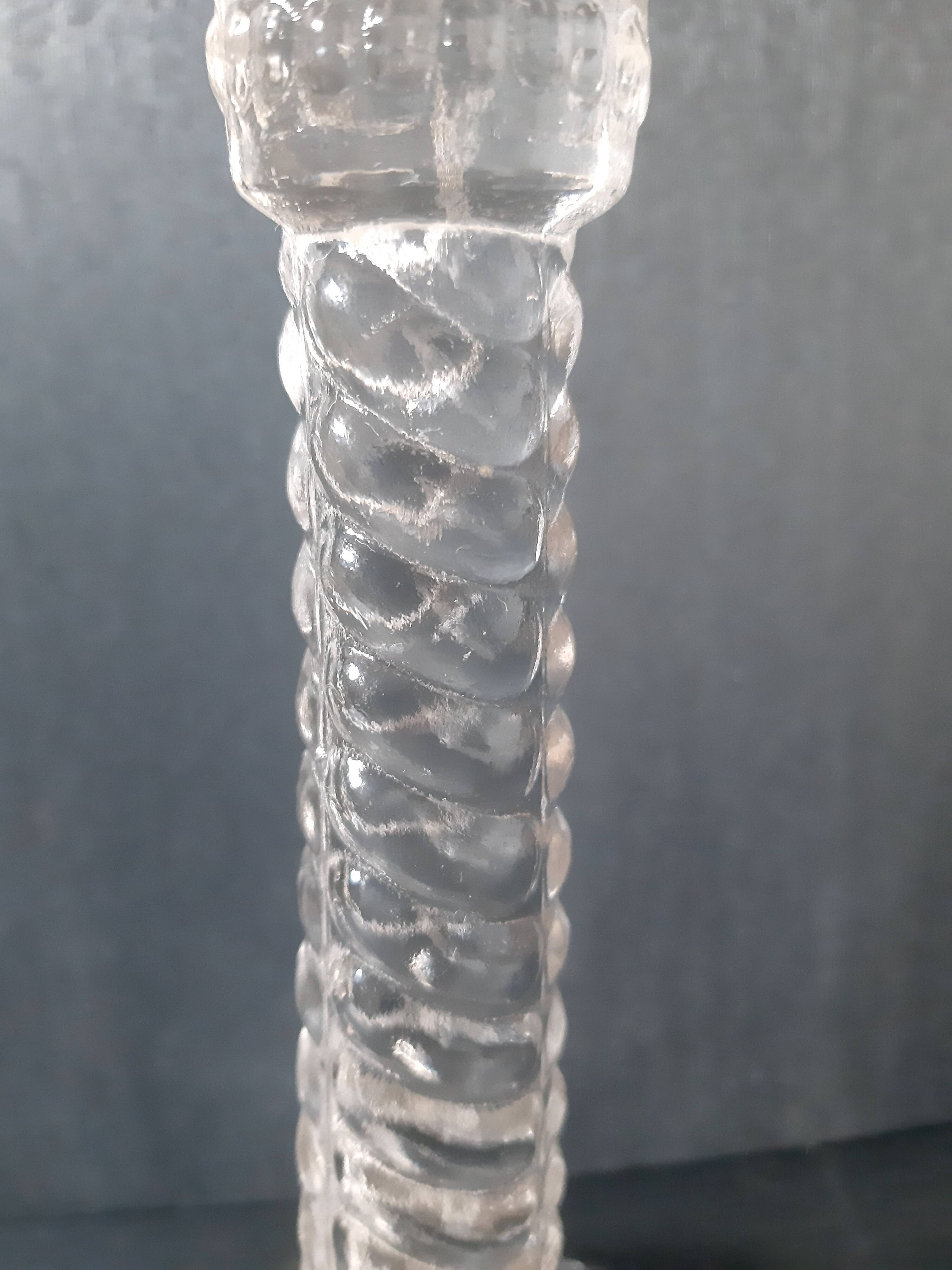 Glass candle holder