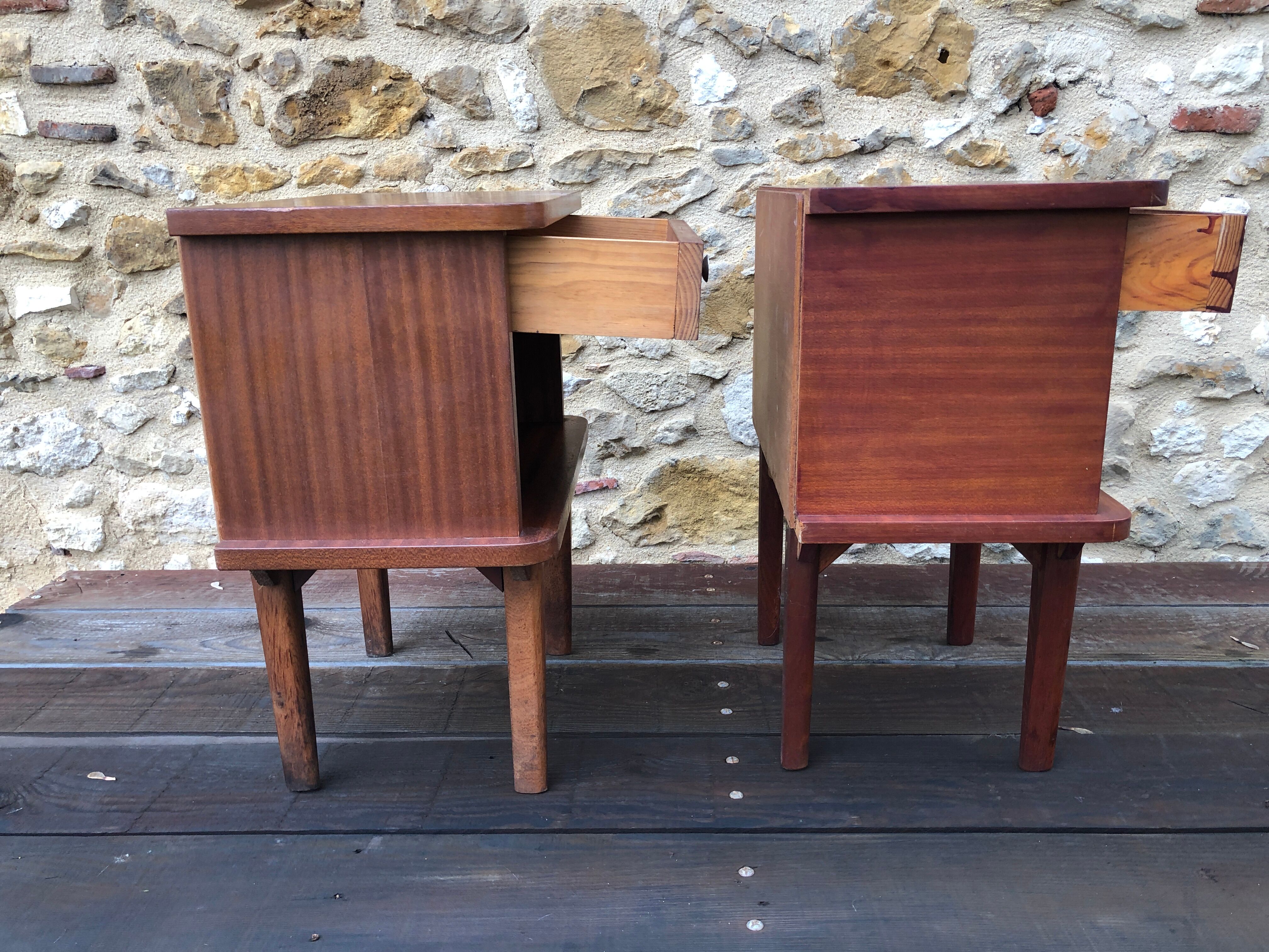 Pair of vintage bedsides 60