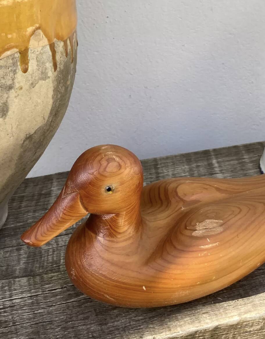 Old wooden duck