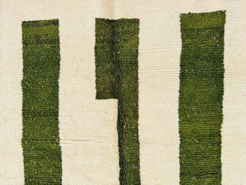 Handmade pure wool rug, size 100 x 200 cm