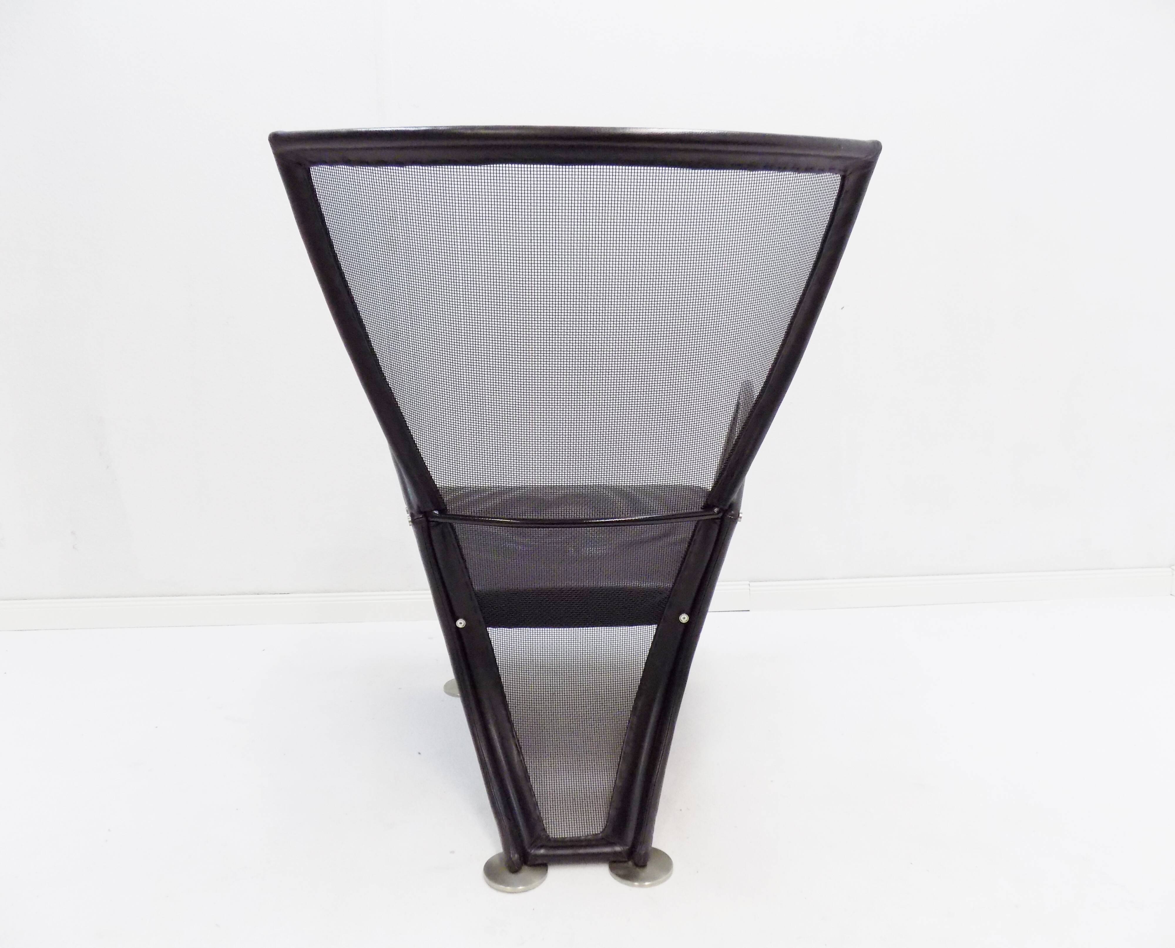 Prive leather armchair by Paolo Nava for Arflex