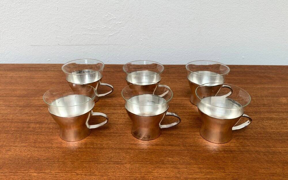 Mid-century German tea glasses by WMF, 1960s, set of 6.