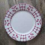 Earthenware serving plate with cherry decoration