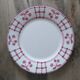 Earthenware serving plate with cherry decoration