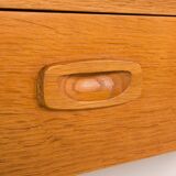 Scandinavian oak wall unit by PS System, Randers, Denmark, 1970s