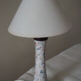 Extra bedside table lamp in earthenware and wooden base