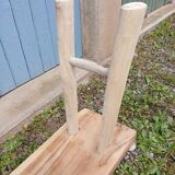 Small bench in raw solid wood