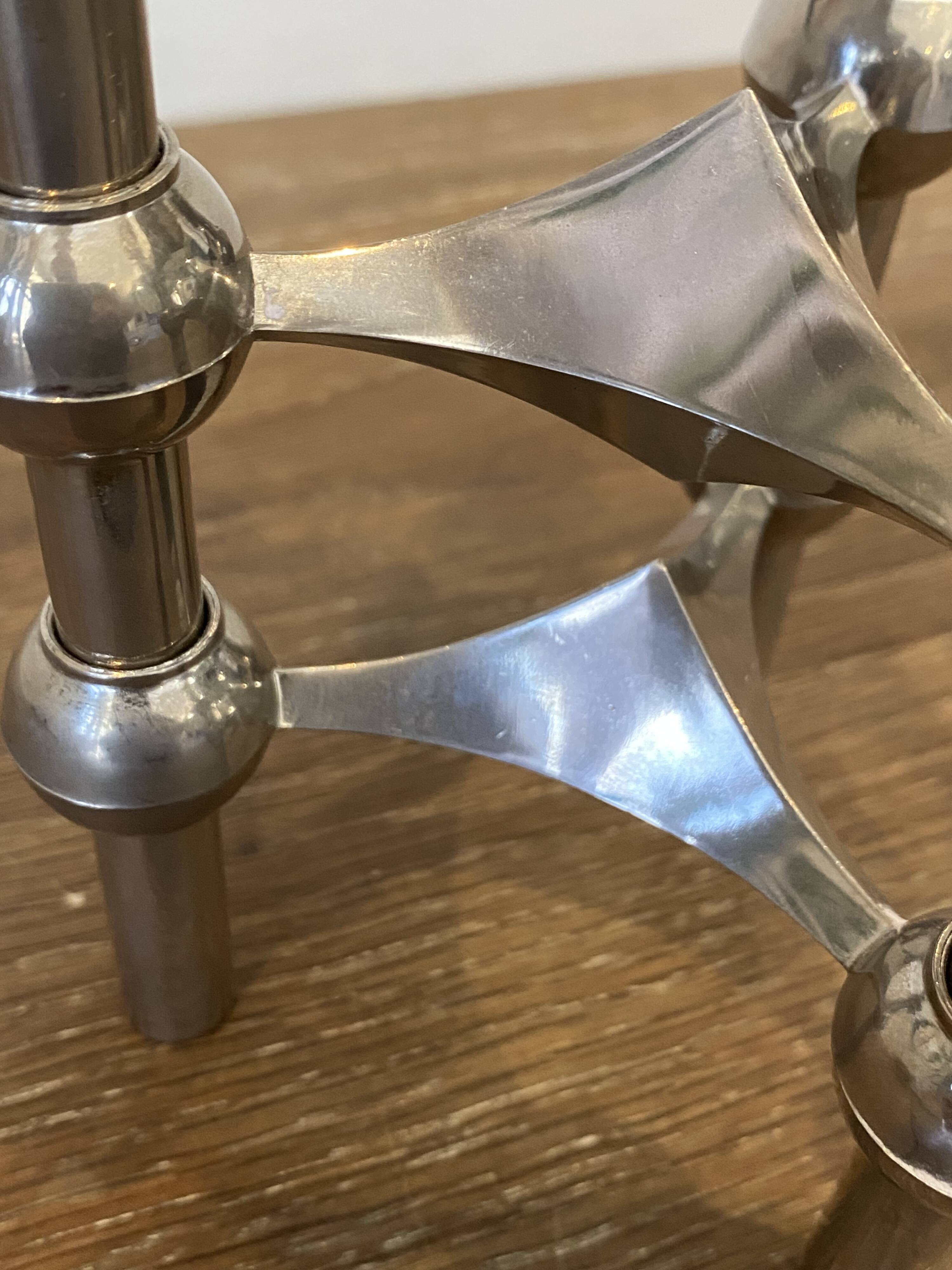 Set of 4 modular s22 candle holders nagel vintage 1970