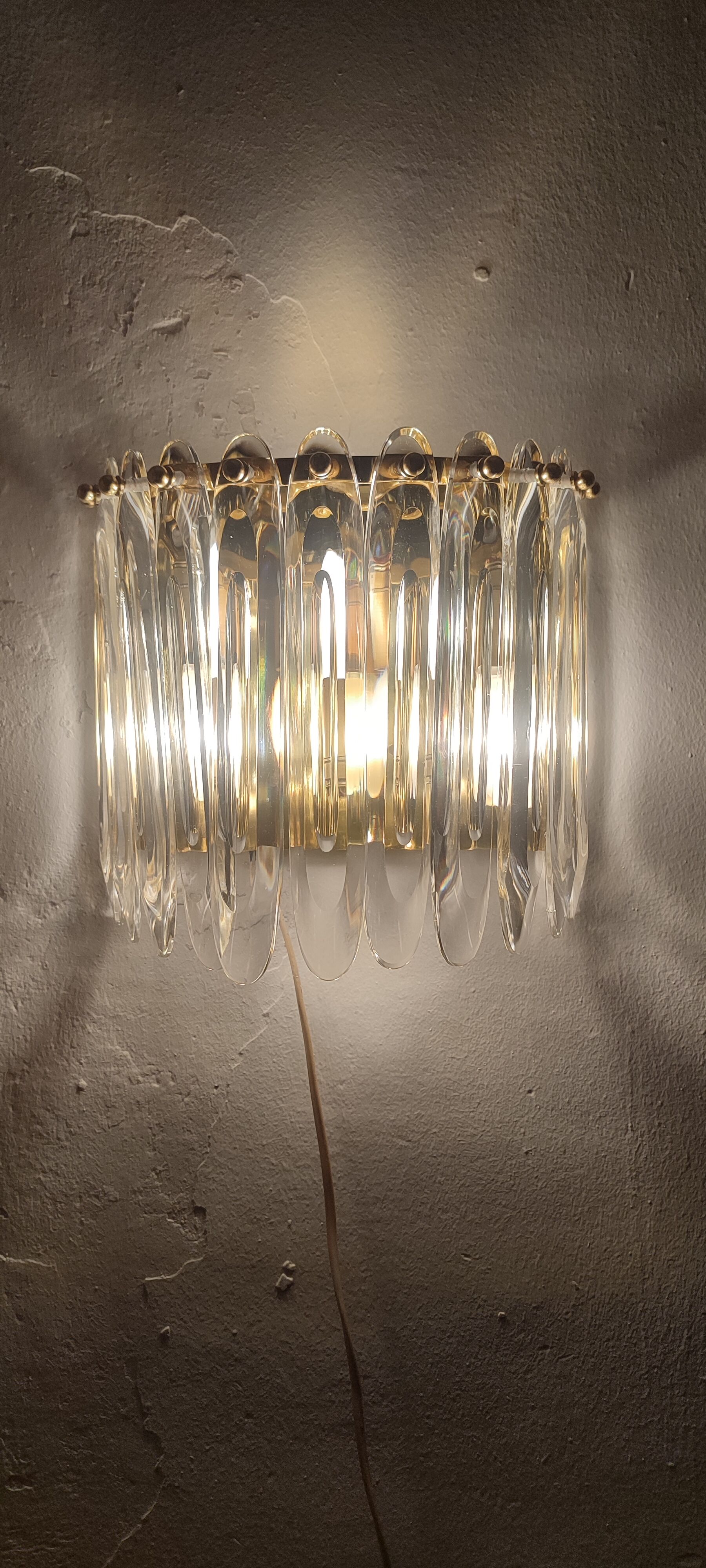 Crystals sconces Italy, 1970