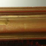 Large Louis Philippe mirror gilded with leaf. 137 x 99 cm.