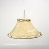 Scandinavian leather pendant light "Anna", Ateljé Lyktan, Sweden, 1970