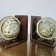 Pair of wooden bookends "globe" from the 1970s.