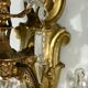 Bronze and Crystal Wall Lights with Pendants, Louis XV style – Late 19th century