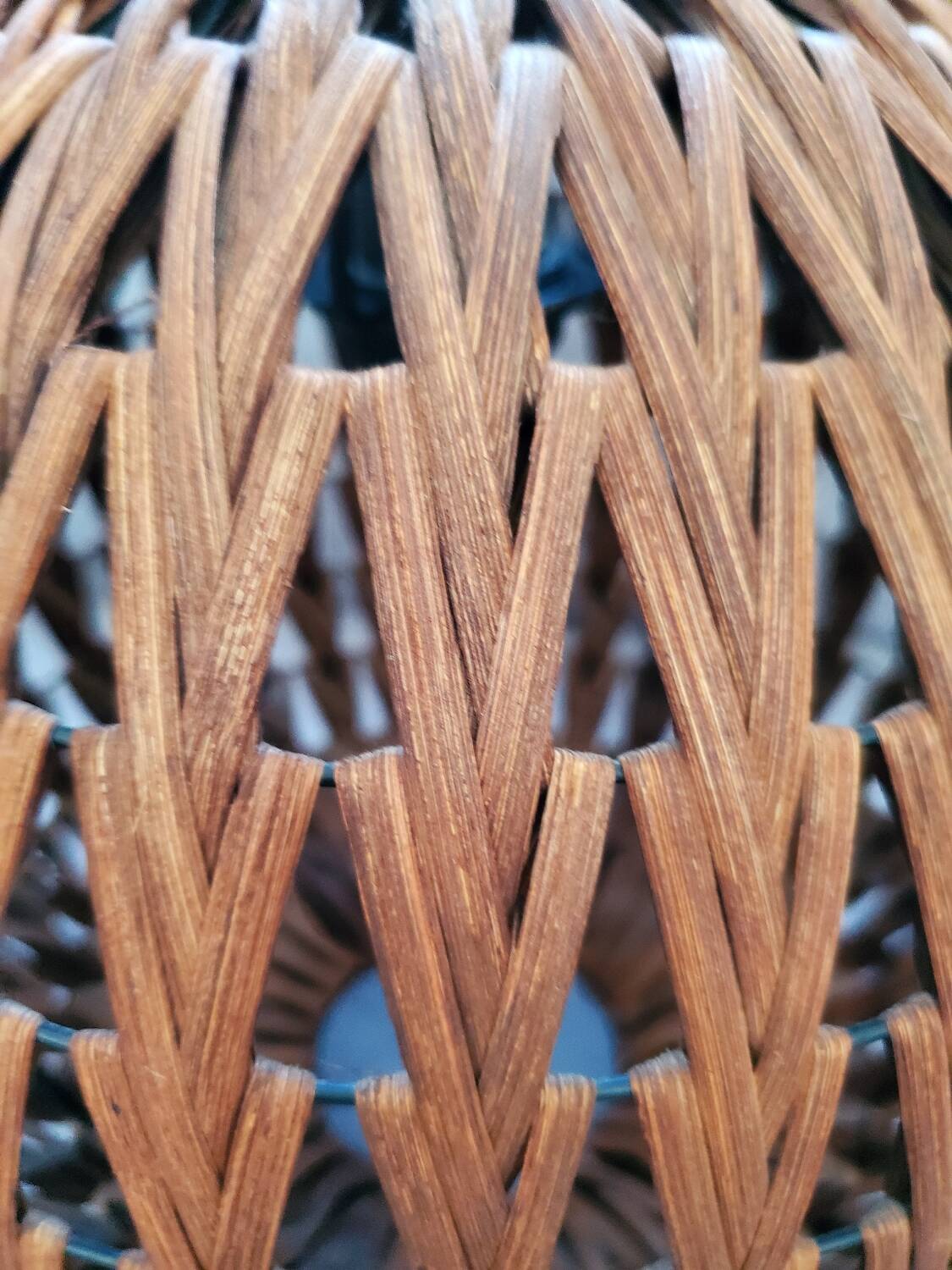 Vintage wicker pendant light