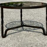 Table basse ronde en fer forgé 1950