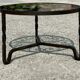 Round wrought iron coffee table 1950