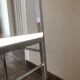 Table en formica avec sa chaise et son tabouret imitation palissandre