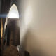 Large lily flower wrought iron wall light from the 1960s.