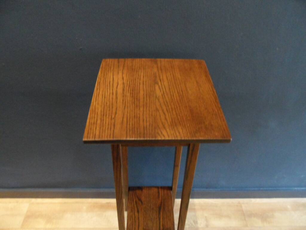 Antique oak plant table