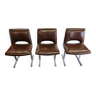 Suite de 3 chaises design par Georges Frydman, années 1960