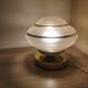Frosted textured pink globe touch lamp