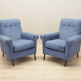 Blue armchair, Italian design, 1970s, production: Italy