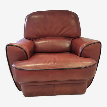 Fauteuil cuir pleine fleur