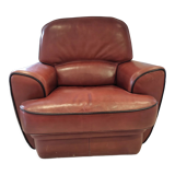 Full grain leather armchair