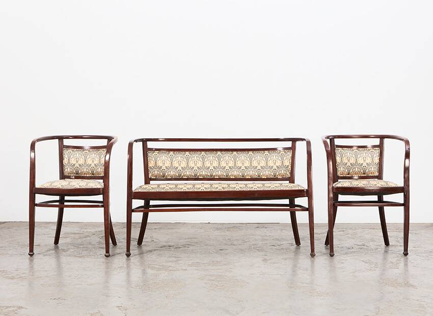 Otto Wagner Wiener Secession Seating Set for Mundus Austria 1903