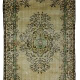 One-of-a-kind turkish handwoven vintage rug - rustic vintage charm 250x 157