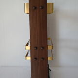 Vintage wooden and brass umbrella holder