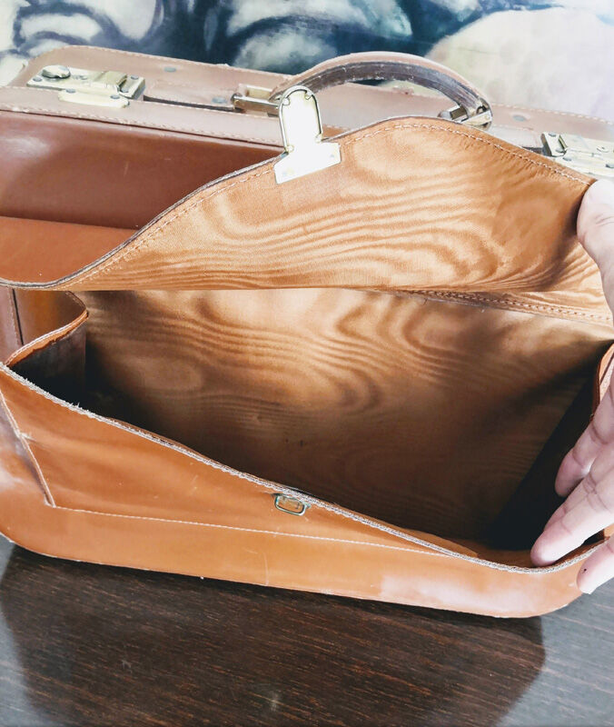 Leather case with Briefcase