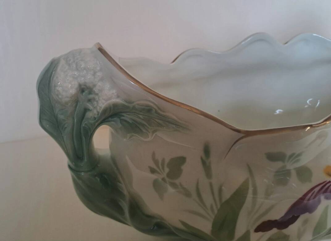 Large Keller and Guérin Lunéville earthenware planter