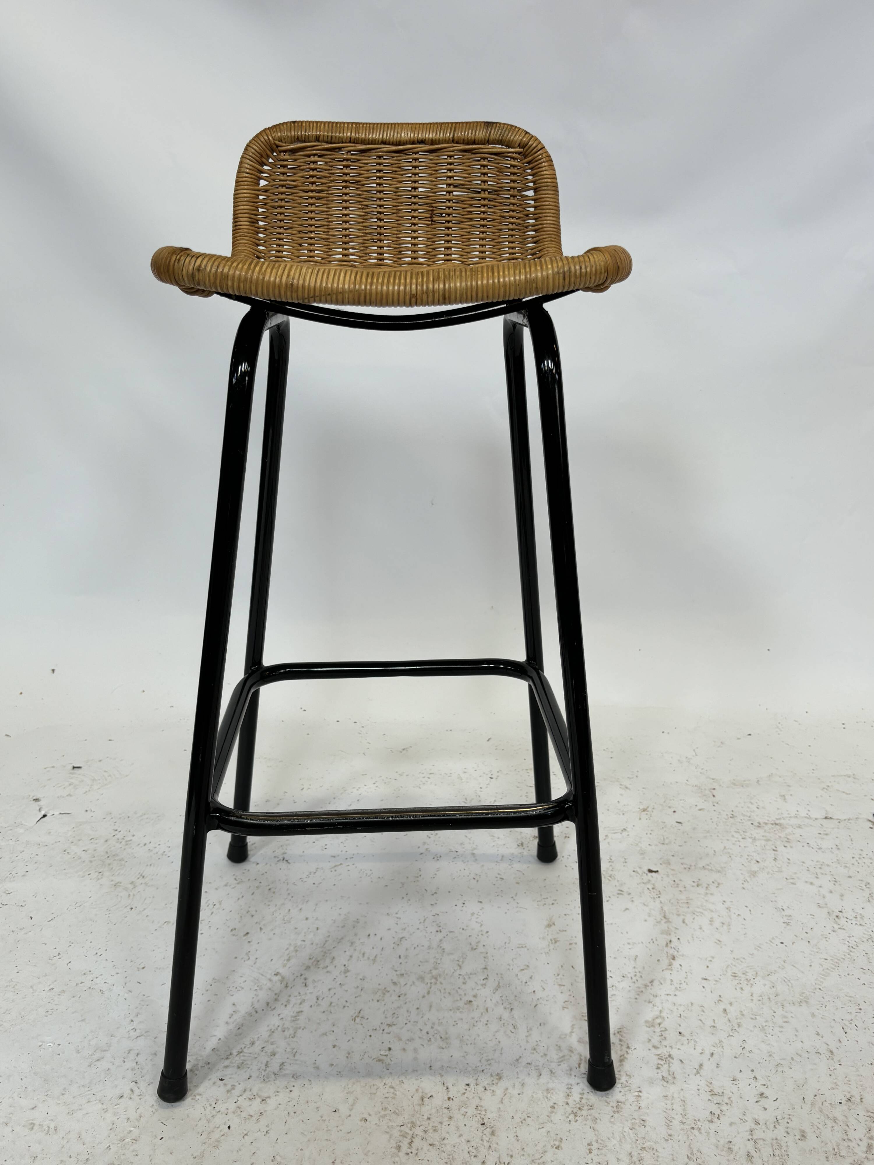 Tabouret de bar vintage Dirk van Sliedregt Rohe Noordwolde 1960 Pays-Bas