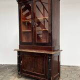 Vitrine vintage, bibliothèque avec portes vitrées
