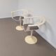 2 x chaise Tulip Lusch, rare, 1972, design blanc, design vintage Colani