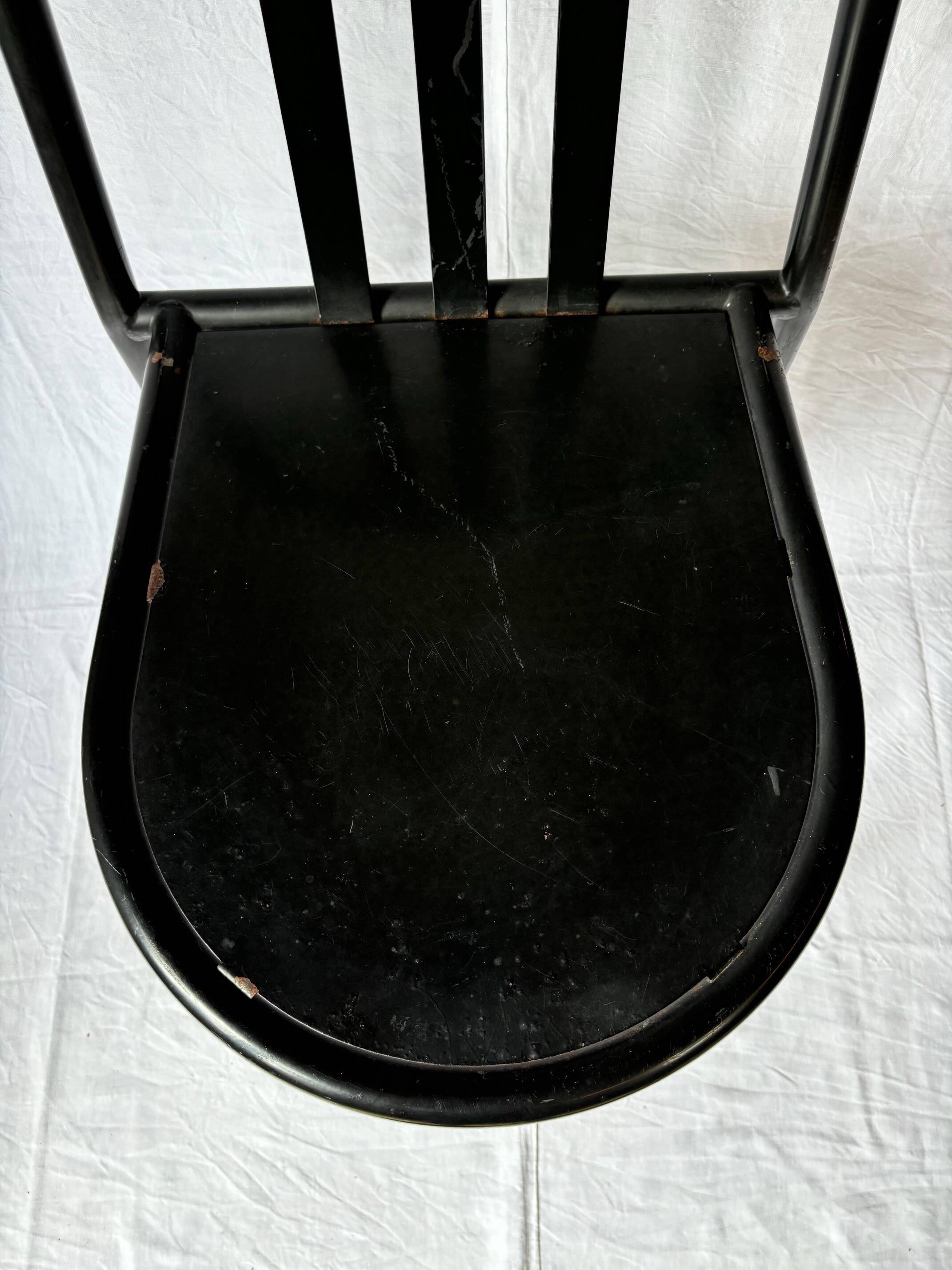 6 Rober Mallet Stevens Black chairs