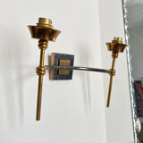 Double metal wall light in Jansen house style
