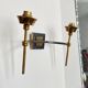 Double metal wall light in Jansen house style
