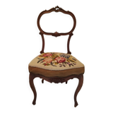Chaise de chambre ancienne brodée