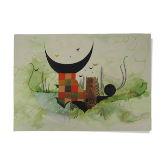 Roland CUCEJ: Triumph of the Moon, original signed lithograph