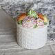 Vintage ceramic candy box with braided and slip