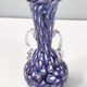 Blue murano glass vase ascribable to fratelli toso with murrines, italy