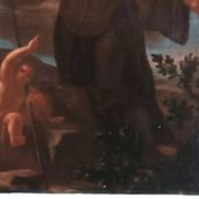 Old Oil Painting on Canvas, Baroque Period, Depicting a Franciscan Saint