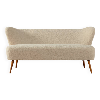Vintage Cocktail Sofa in Teddy-Fabric