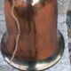 Art Deco tulip lamp in copper metal, 42.5cm from the 1930s.