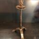 Brutalist wrought iron candle holder