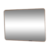 Barber mirror patinated metal surround