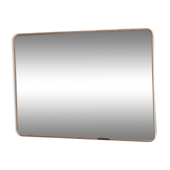Barber mirror patinated metal surround