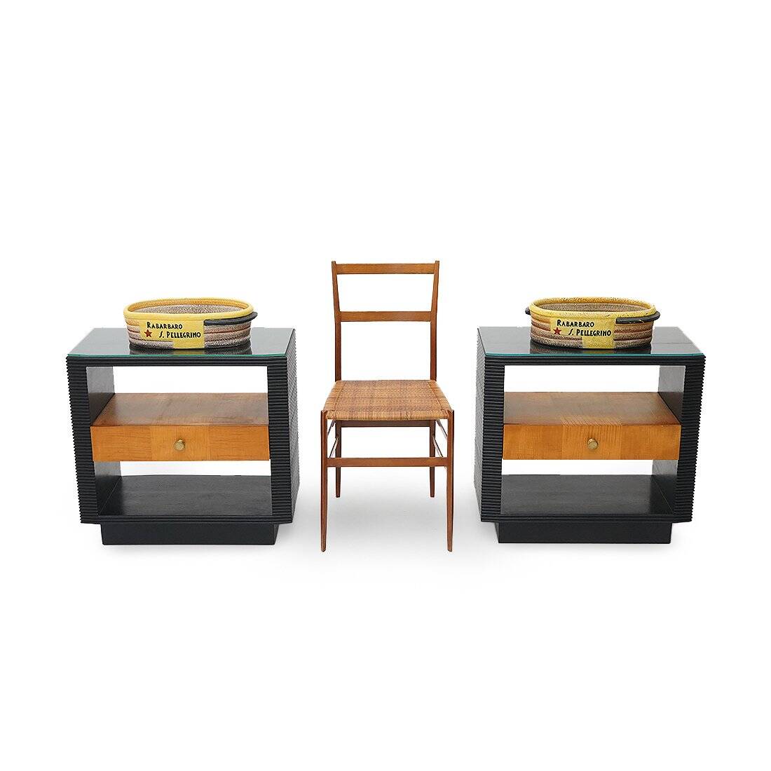 Art Deco bedside tables, 1930s, set of 2